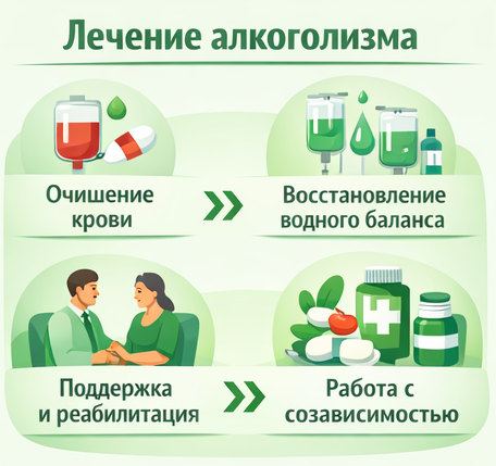 лечение алкоголизма в Уварово этапы
